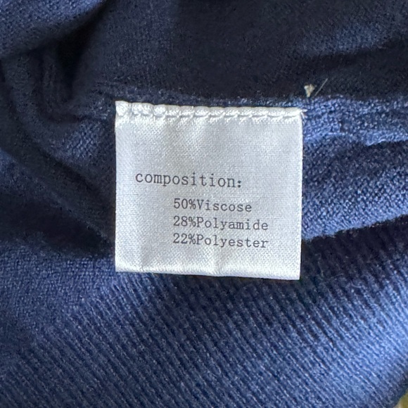 Royal blue turtleneck sweater. NWOT, size XL, tunic length - Picture 4 of 5